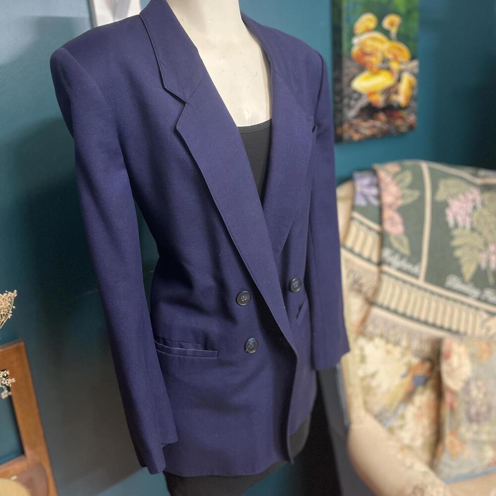 Vintage 70s Union Label Evan Picone Double Breasted Blazer size 8